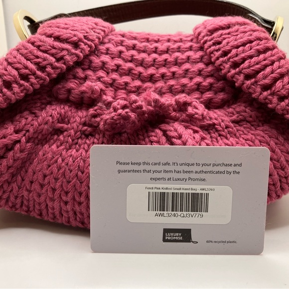 Fendi Wool Knit Chef Bag w/COA - Picture 3 of 13